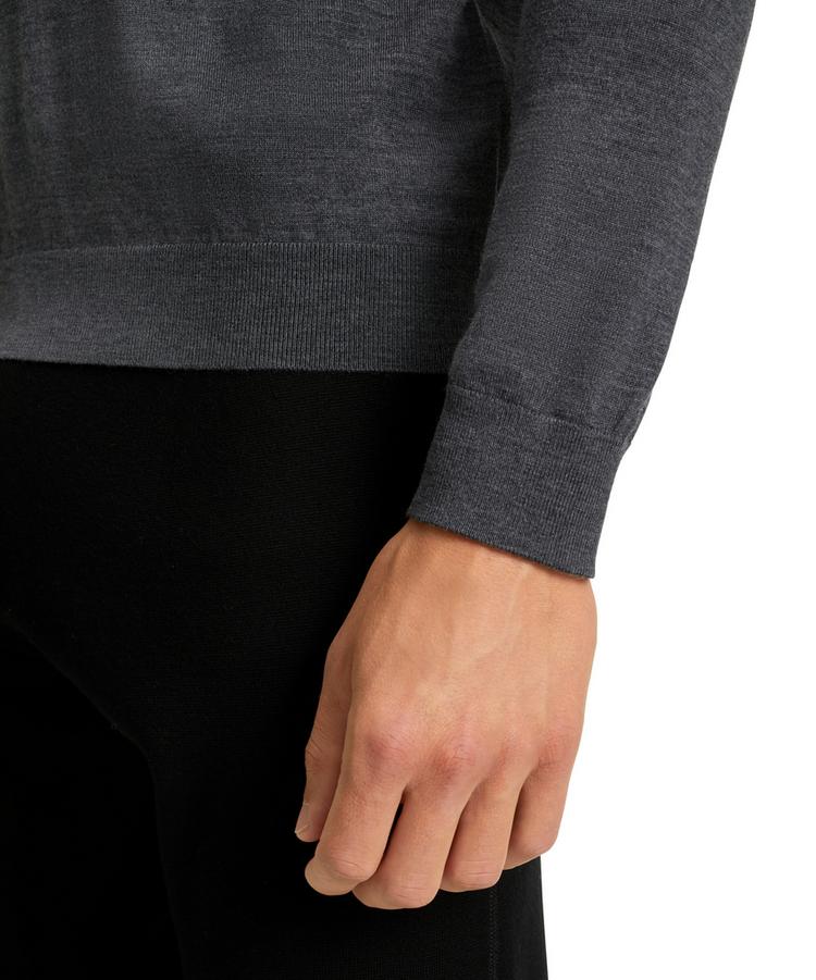 Falke Falke Merino Ultrafine Crew Neck Strickpullover Herren - dark grey (3970) - 3 | SportScheck