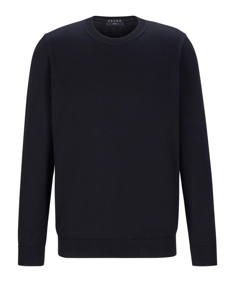 Falke Falke Cotton Crew Neck Strickpullover Herren - black (3000) - 0 | SportScheck