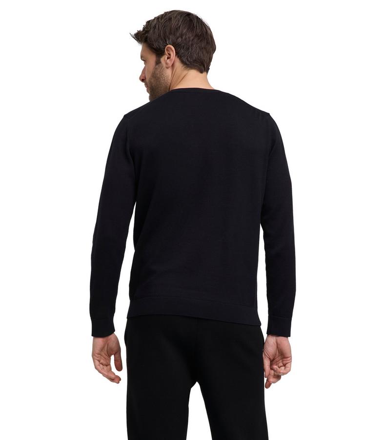 Falke Falke Cotton Crew Neck Strickpullover Herren - black (3000) - 0 | SportScheck