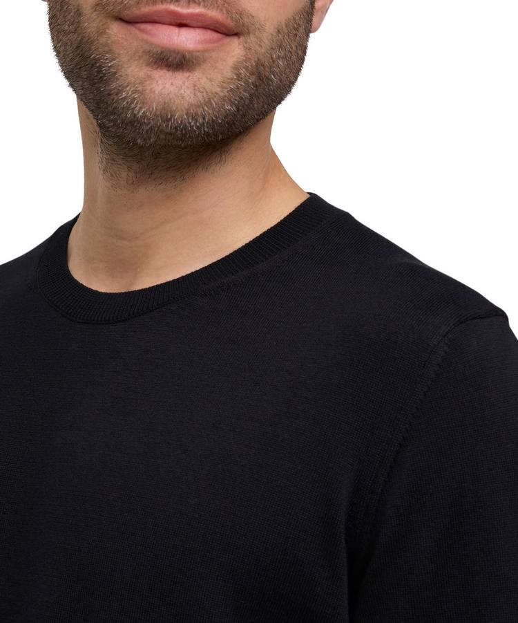 Falke Falke Cotton Crew Neck Strickpullover Herren - black (3000) - 1 | SportScheck