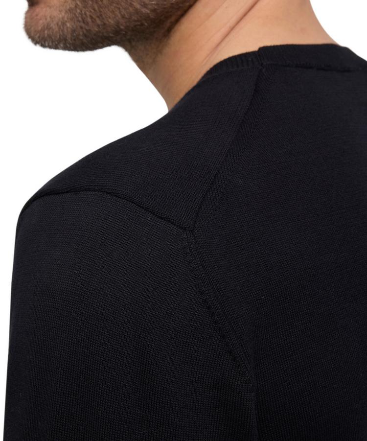 Falke Falke Cotton Crew Neck Strickpullover Herren - black (3000) - 2 | SportScheck