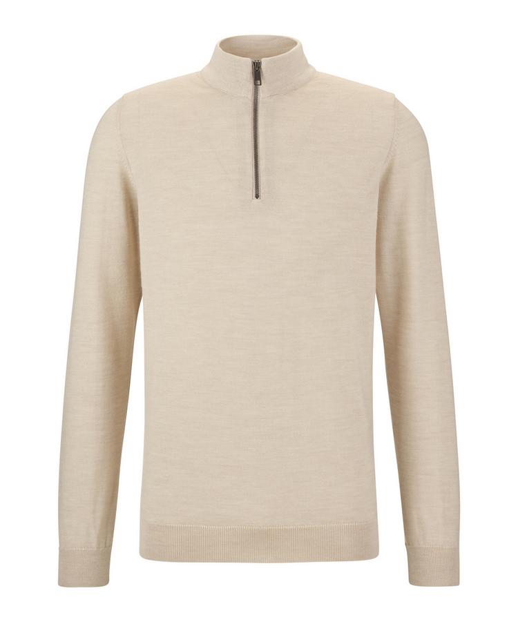 Falke Falke Merino X-Fine Half-Zip Strickpullover Herren - beige mel. (4043) - 0 | SportScheck