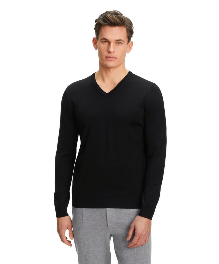 Falke Falke Merino X-Fine V-Neck Strickpullover Herren - black (3000) - 0 | SportScheck