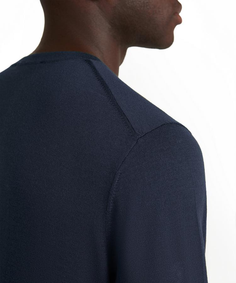 Falke Falke Merino Ultrafine Crew Neck Strickpullover Herren - space blue (6116) - 2 | SportScheck