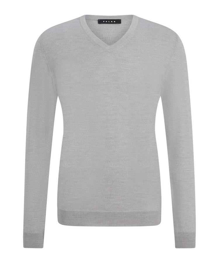 Falke Falke Merino X-Fine V-Neck Strickpullover Herren - light grey (3400) - 0 | SportScheck