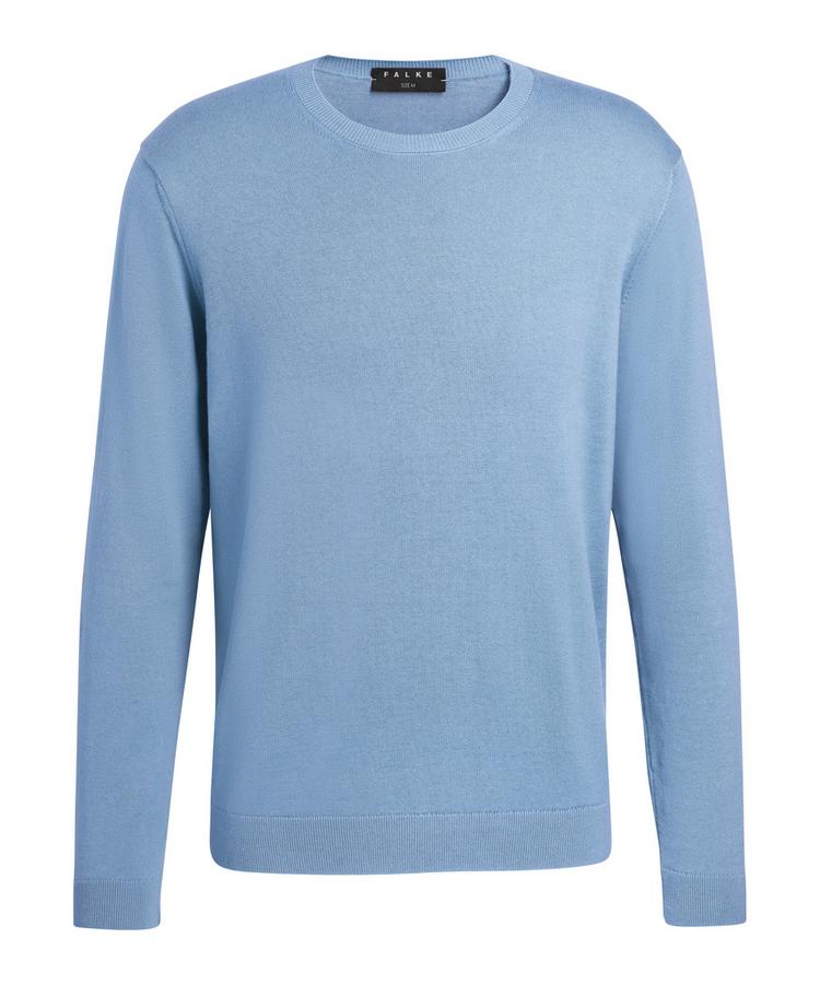 Falke Falke Cotton Crew Neck Strickpullover Herren - bleue (6543) - 0 | SportScheck