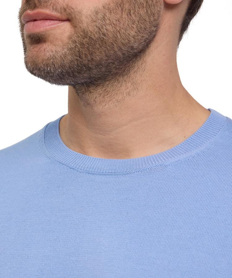 Falke Falke Cotton Crew Neck Strickpullover Herren - bleue (6543) - 2 | SportScheck