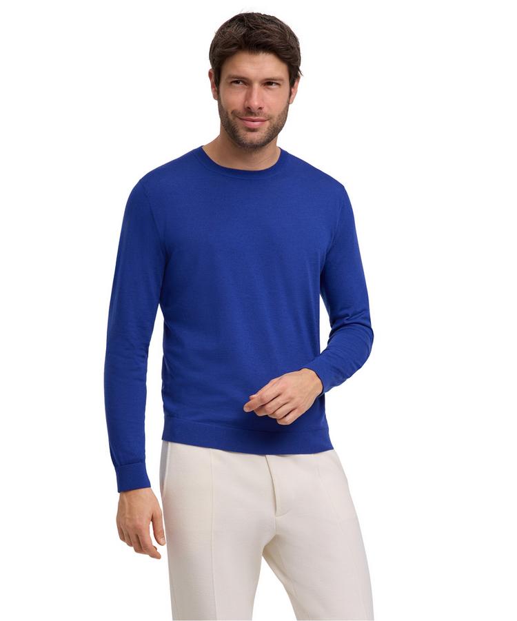 Falke Falke Merino Ultrafine Crew Neck Strickpullover Herren - athletic blue (6451) - 0 | SportScheck