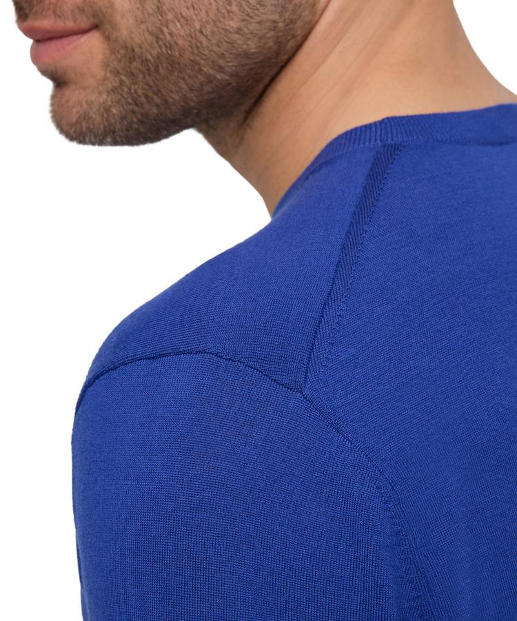 Falke Falke Merino Ultrafine Crew Neck Strickpullover Herren - athletic blue (6451) - 2 | SportScheck