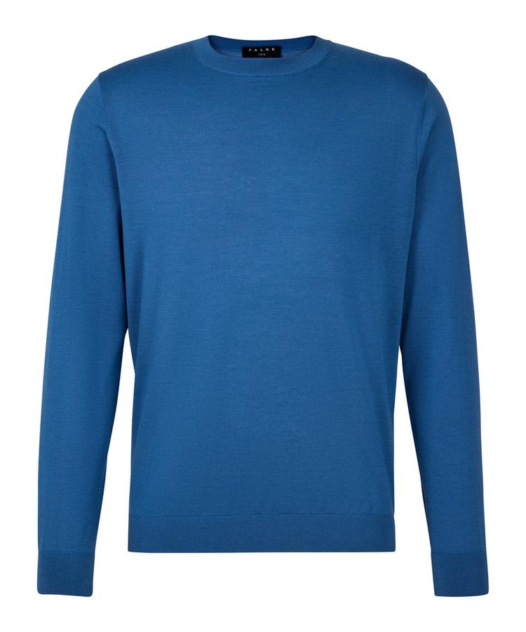 Falke Falke Merino Ultrafine Crew Neck Strickpullover Herren - ocean (6506) - 0 | SportScheck