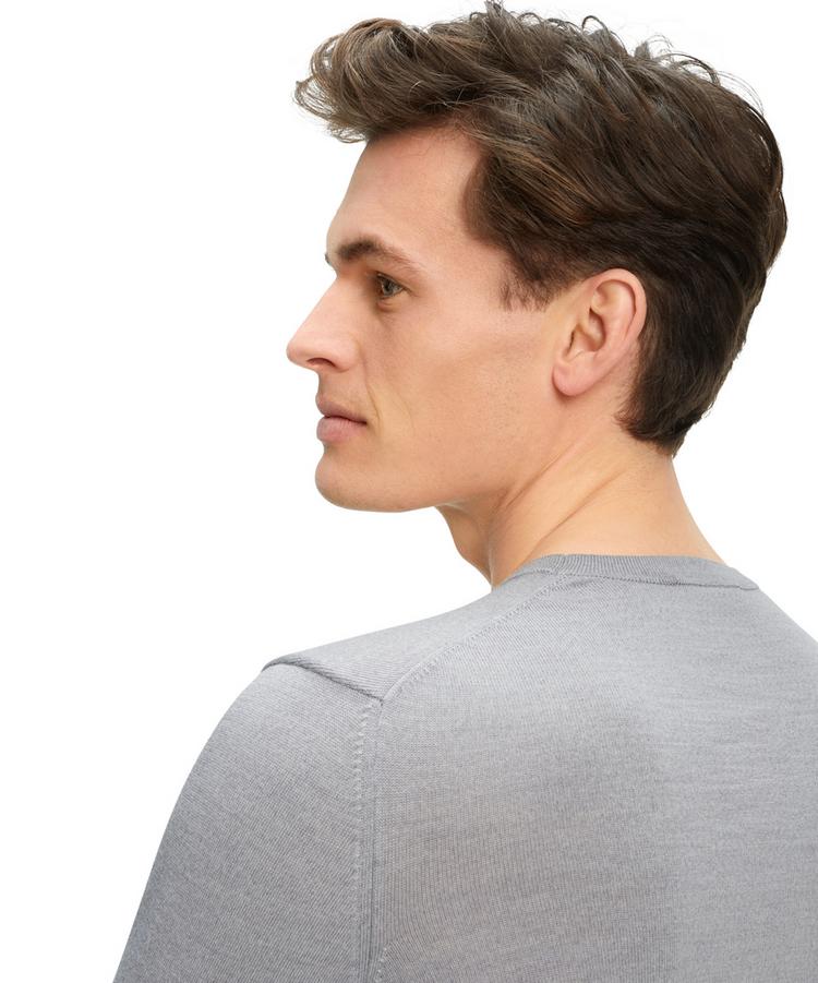 Falke Falke Merino X-Fine Crew Neck Strickpullover Herren - light grey (3400) - 4 | SportScheck