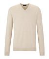 Falke Merino X-Fine V-Neck Strickpullover Herren - beige mel. (4043)