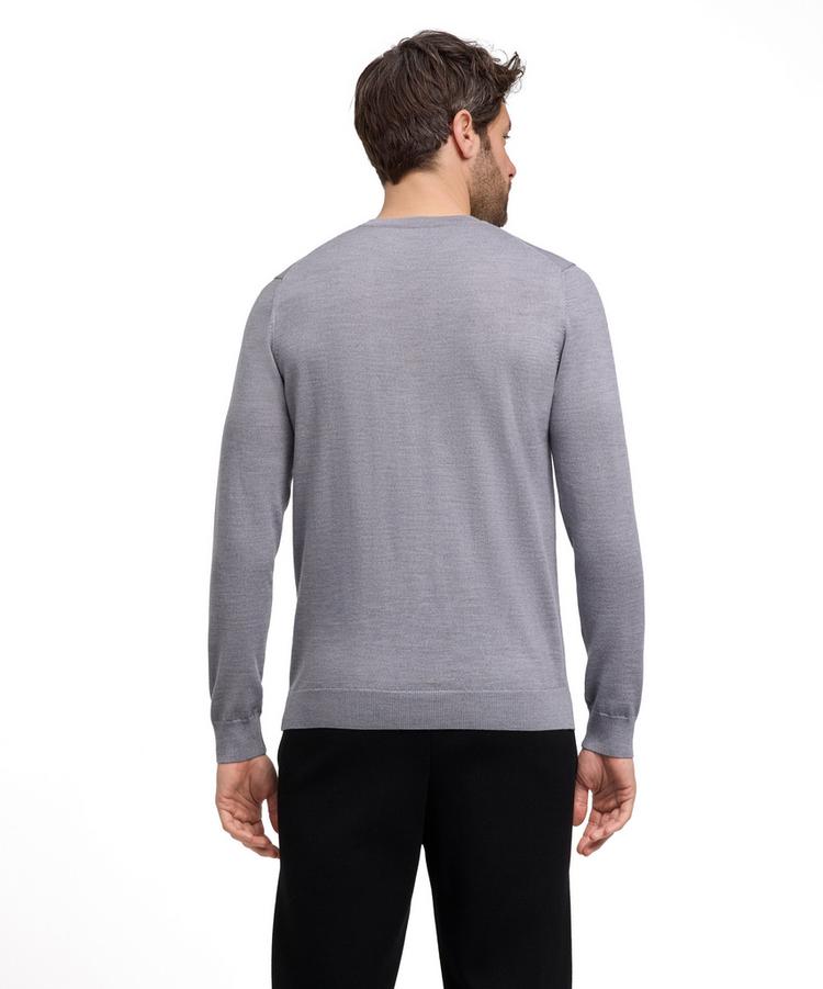 Falke Falke Merino X-Fine Crew Neck Strickpullover Herren - m.grey mel (3530) - 0 | SportScheck
