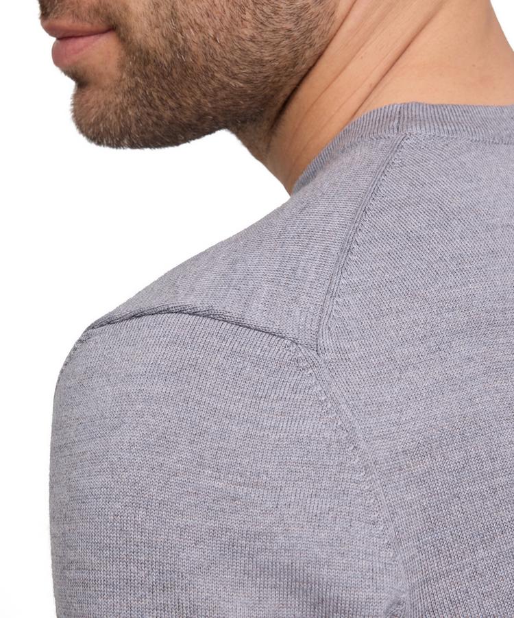 Falke Falke Merino X-Fine Crew Neck Strickpullover Herren - m.grey mel (3530) - 2 | SportScheck