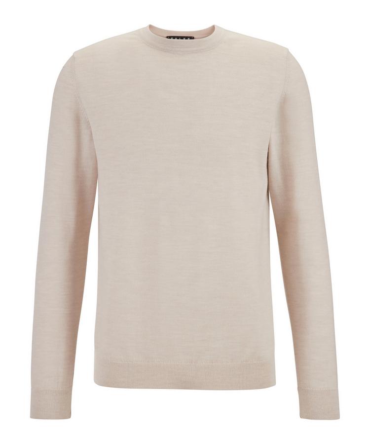 Falke Falke Merino X-Fine Crew Neck Strickpullover Herren - beige mel. (4043) - 0 | SportScheck