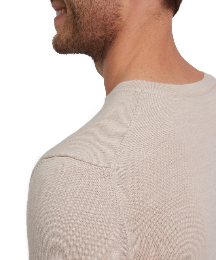 Falke Falke Merino X-Fine Crew Neck Strickpullover Herren - beige mel. (4043) - 3 | SportScheck