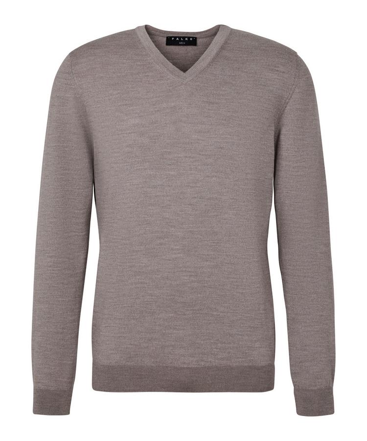 Falke Falke Merino X-Fine V-Neck Strickpullover Herren - capino mel (4078) - 0 | SportScheck