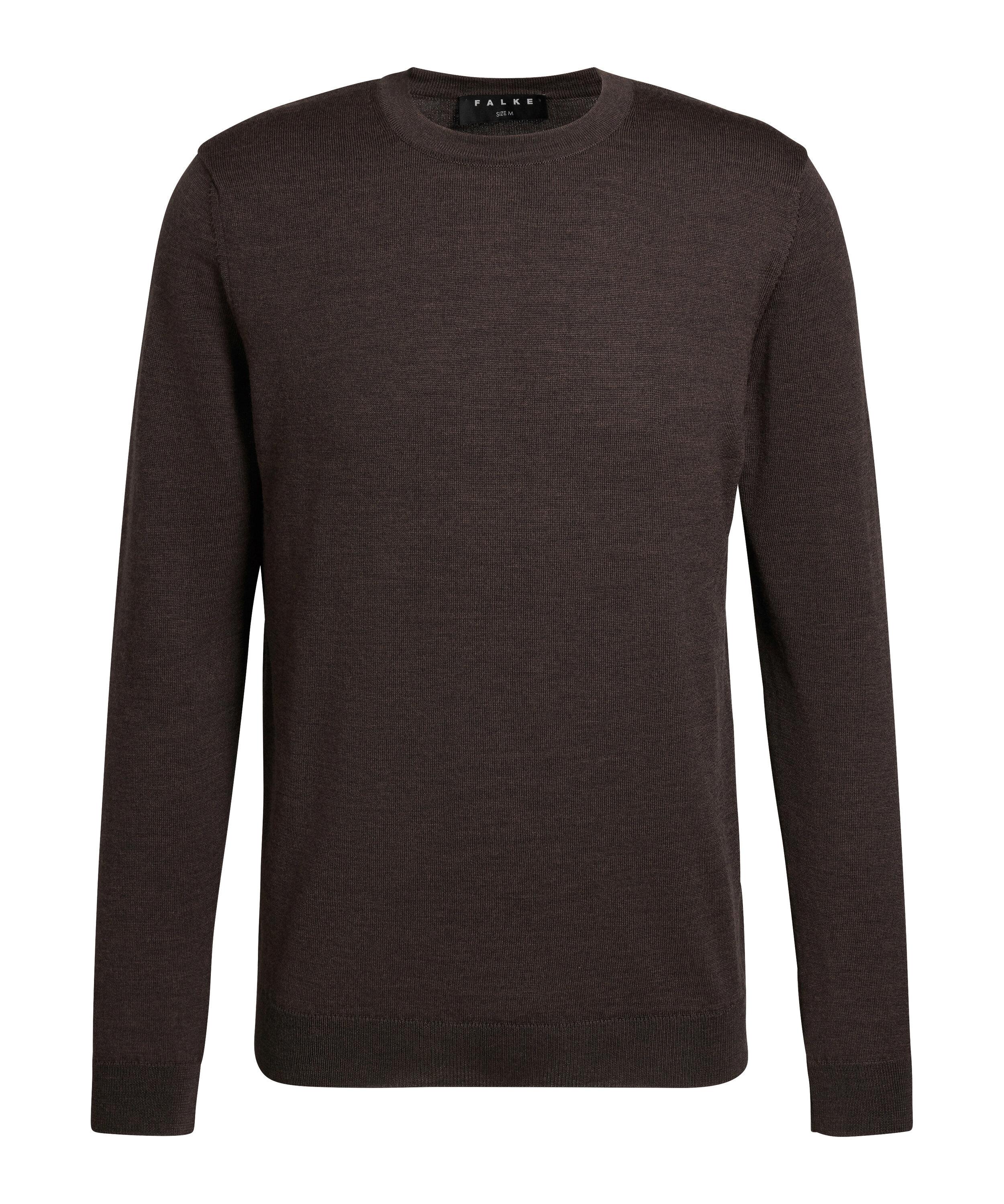 Falke Merino X-Fine Crew Neck Strickpullover Herren - dark brown (5450)