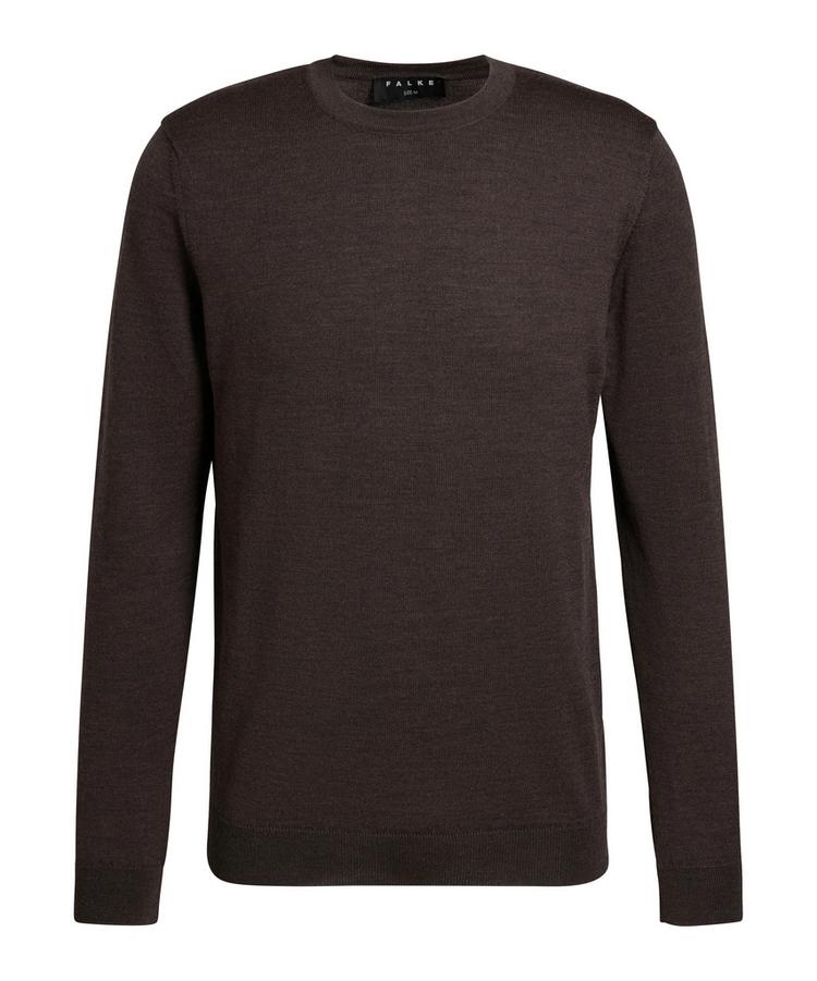 Falke Falke Merino X-Fine Crew Neck Strickpullover Herren - dark brown (5450) - 0 | SportScheck