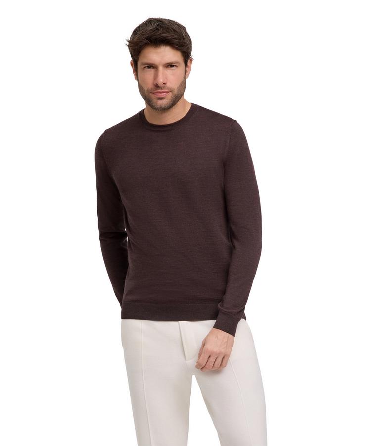 Falke Falke Merino X-Fine Crew Neck Strickpullover Herren - dark brown (5450) - 0 | SportScheck