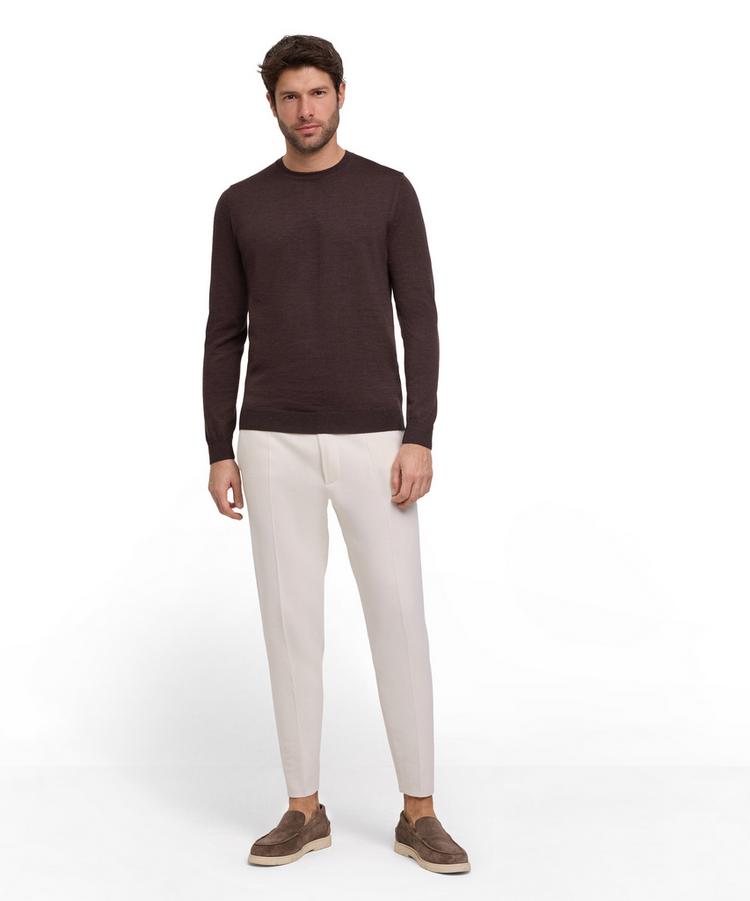 Falke Falke Merino X-Fine Crew Neck Strickpullover Herren - dark brown (5450) - 1 | SportScheck