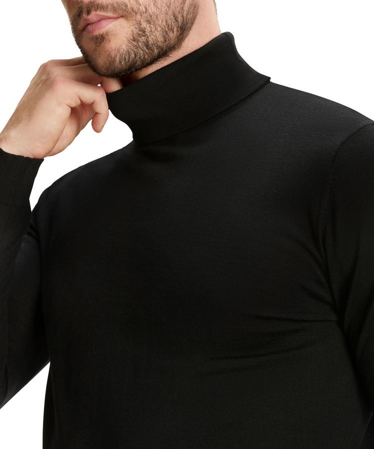 Falke Falke Merino Ultrafine Roll Neck Strickpullover Herren - black (3000) - 2 | SportScheck
