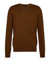 Falke Merino X-Fine V-Neck Strickpullover Herren - brown (5100)