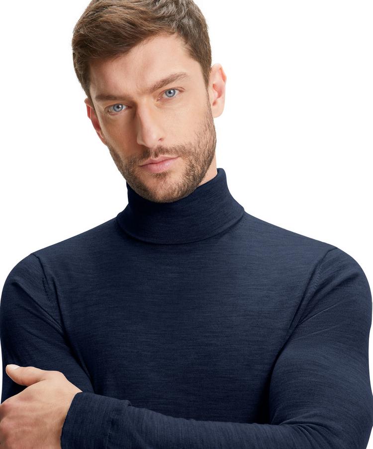 Falke Falke Merino Ultrafine Roll Neck Strickpullover Herren - space blue (6116) - 4 | SportScheck