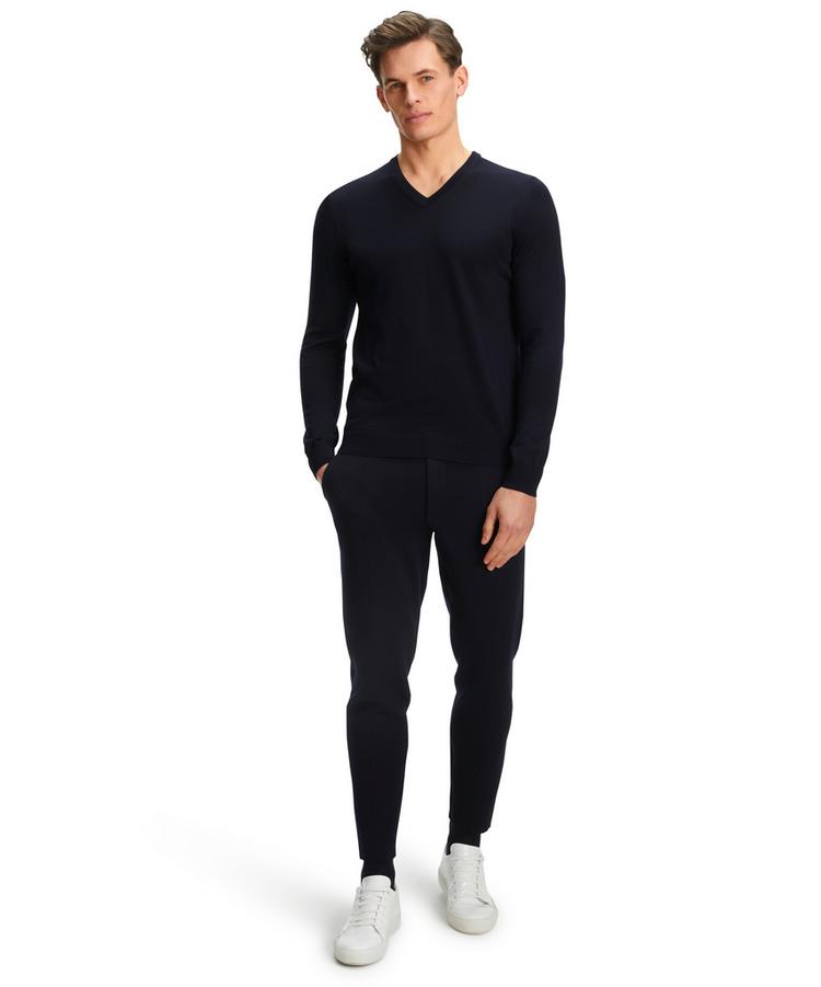 Falke Falke Merino X-Fine V-Neck Strickpullover Herren - night sky (6437) - 1 | SportScheck