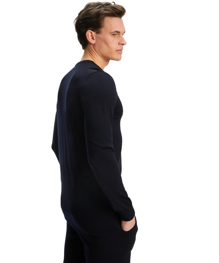Falke Falke Merino X-Fine V-Neck Strickpullover Herren - night sky (6437) - 2 | SportScheck
