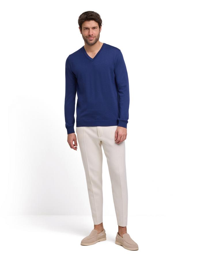 Falke Falke Merino X-Fine V-Neck Strickpullover Herren - night blue (6578) - 1 | SportScheck