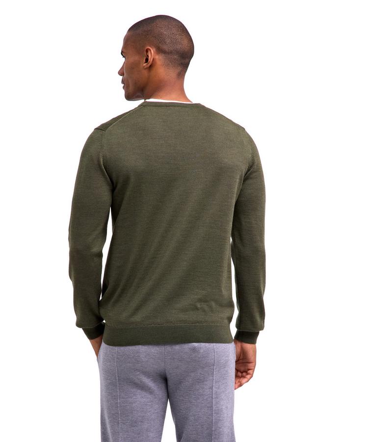 Falke Falke Merino X-Fine V-Neck Strickpullover Herren - kale (7118) - 0 | SportScheck