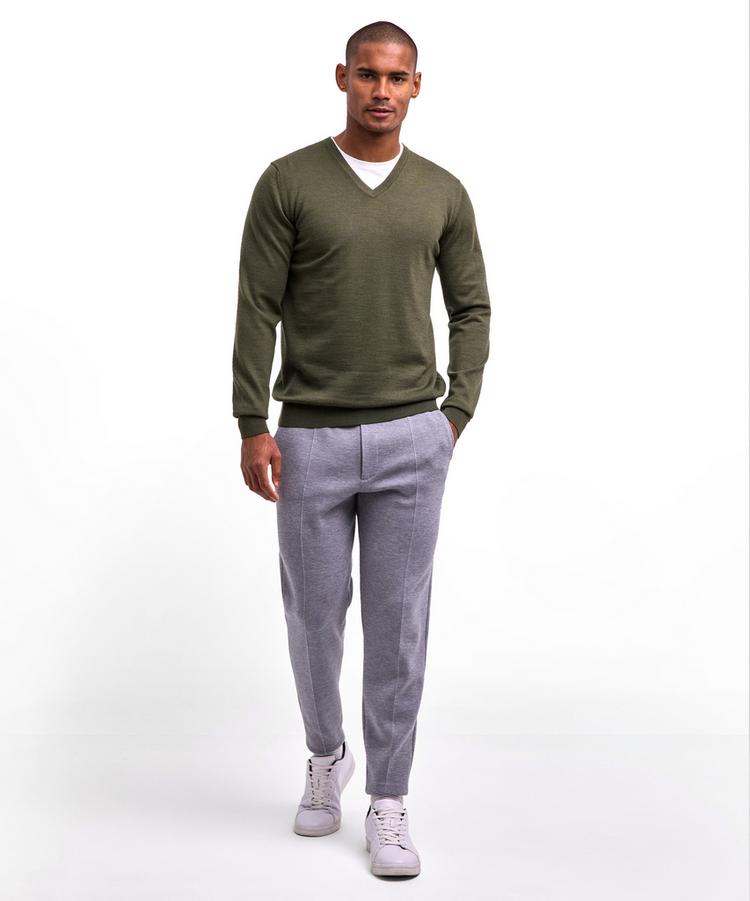 Falke Falke Merino X-Fine V-Neck Strickpullover Herren - kale (7118) - 1 | SportScheck