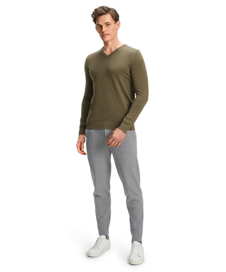 Falke Falke Merino X-Fine V-Neck Strickpullover Herren - wood mel. (7358) - 1 | SportScheck
