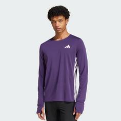 Rückansicht von adidas Adizero Running Longsleeve Funktionsshirt Herren Aurora Plum