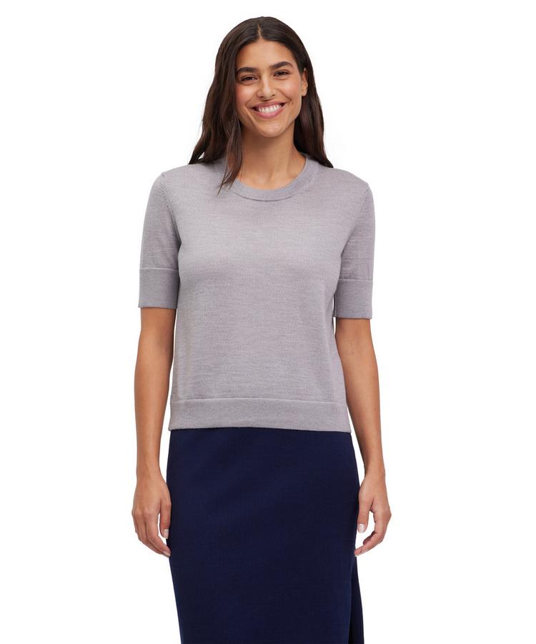 Falke Falke Merino X-Fine Crew Neck Strickpullover Damen - light grey (3400) - 0 | SportScheck