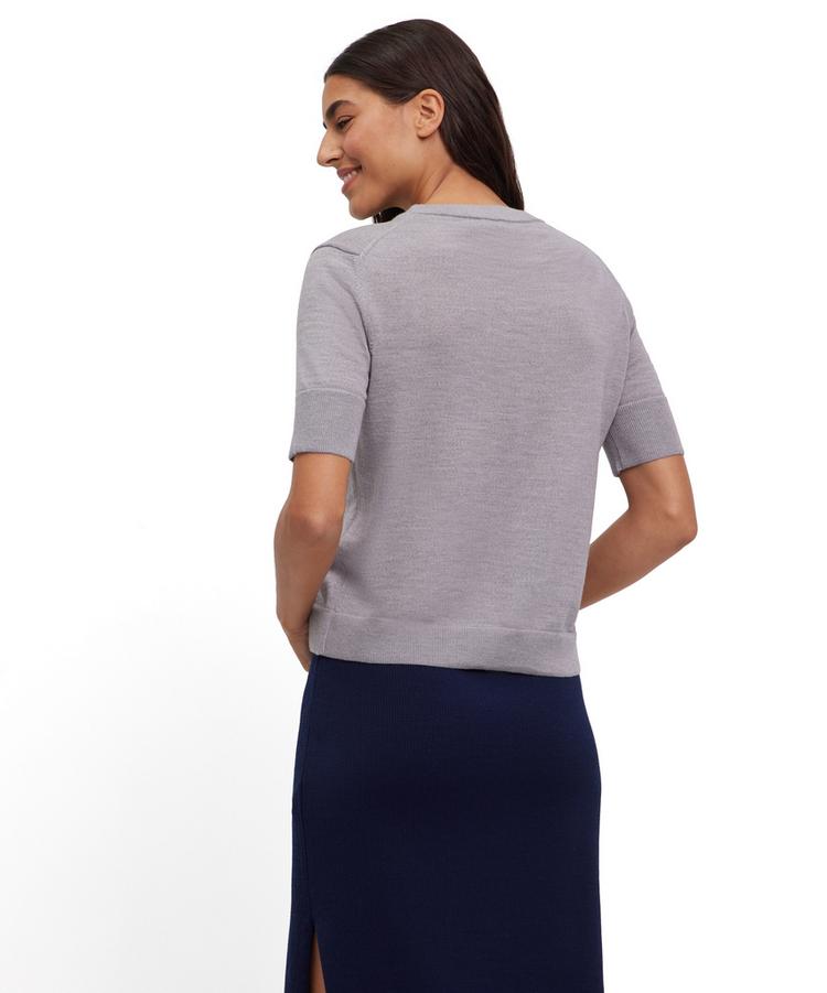 Falke Falke Merino X-Fine Crew Neck Strickpullover Damen - light grey (3400) - 0 | SportScheck