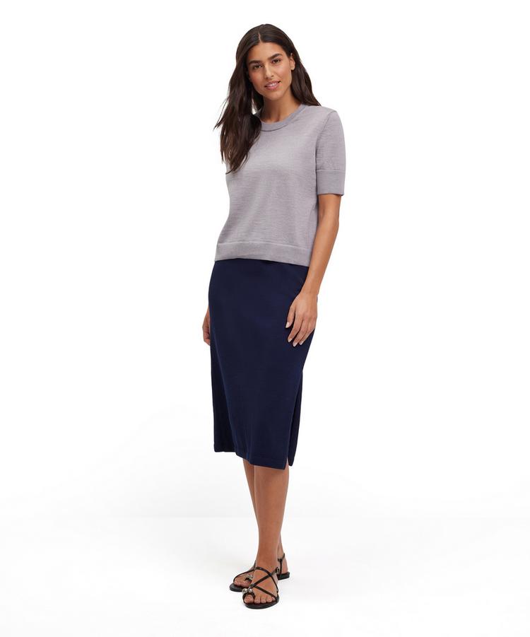 Falke Falke Merino X-Fine Crew Neck Strickpullover Damen - light grey (3400) - 1 | SportScheck