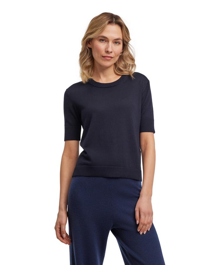 Falke Falke Merino X-Fine Crew Neck Strickpullover Damen - night sky (6437) - 0 | SportScheck