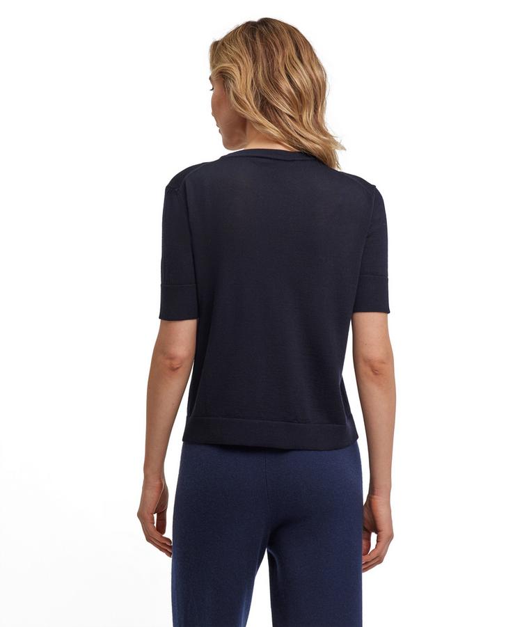 Falke Falke Merino X-Fine Crew Neck Strickpullover Damen - night sky (6437) - 0 | SportScheck