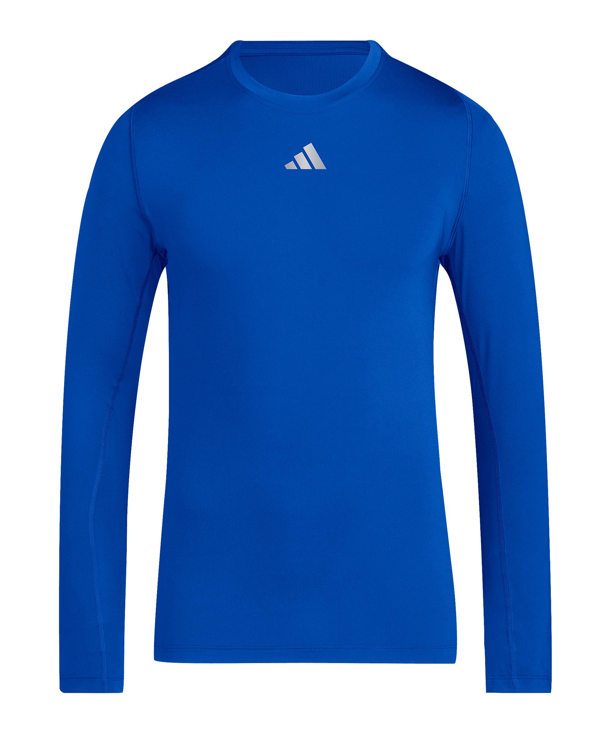 adidas Techfit Longsleeve Underwear Longseeve Funktionsshirt Herren - blauweiss