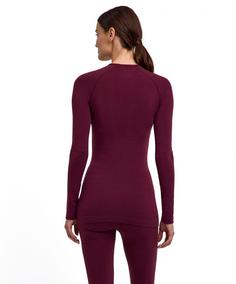 Rückansicht von Falke Thermozone Shirt Trend Funktionsshirt Damen barolo (8526)
