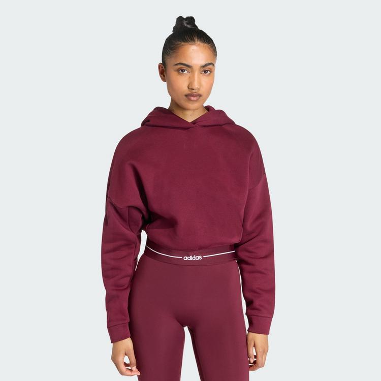 adidas adidas Hyperglam Cropped Hoodie Hoodie Damen - Maroon - 0 | SportScheck