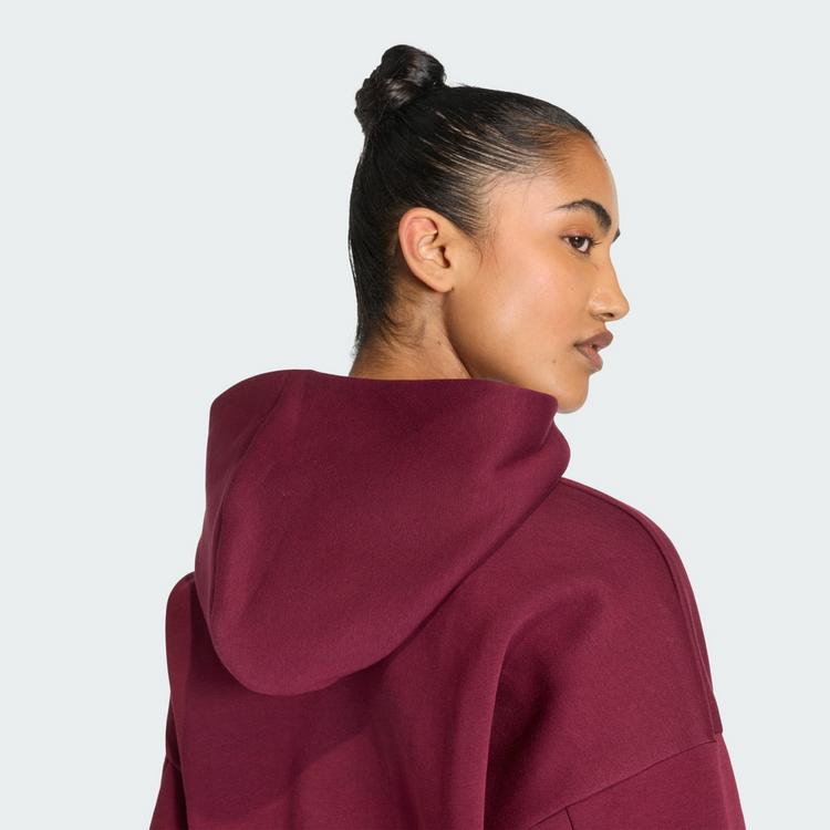 adidas adidas Hyperglam Cropped Hoodie Hoodie Damen - Maroon - 0 | SportScheck