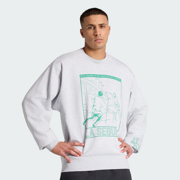 adidas adidas Real Madrid Heritage Sweatshirt Sweatshirt Herren - Light Grey Heather - 0 | SportScheck