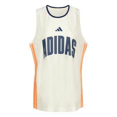 adidas STADIUM TANKTOP T-Shirt Damen Off White / Pure Orange / Dark Blue