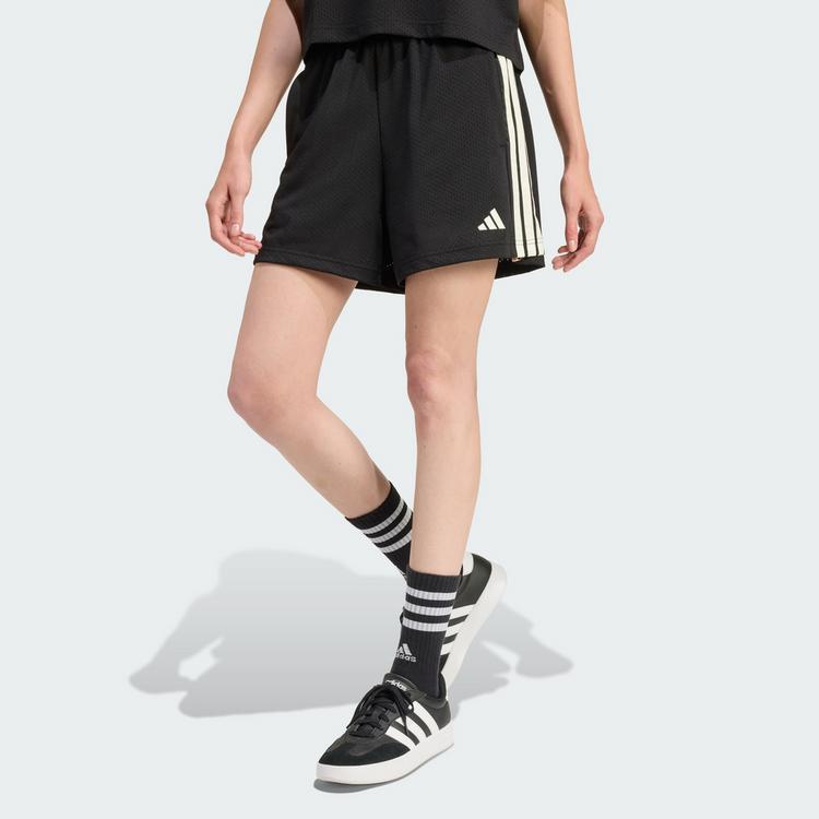 adidas adidas STADIUM MESH SHORTS Funktionsshorts Damen - Black / Off White / Crystal Linen - 0 | SportScheck