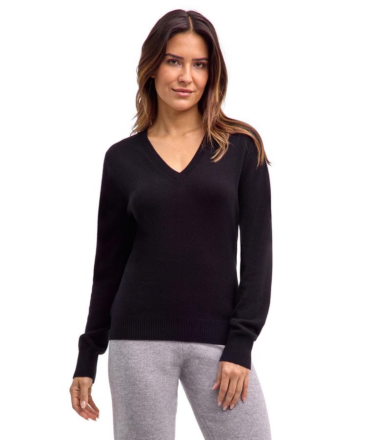 Falke Falke Pure Cashmere V-Neck w Strickpullover Damen - black (3000) - 0 | SportScheck