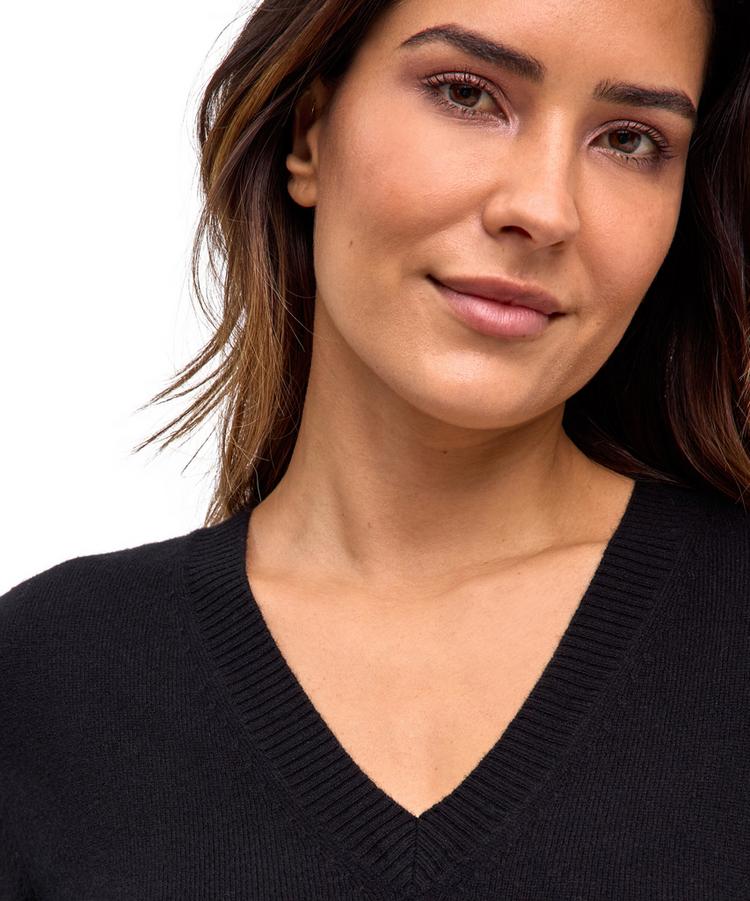 Falke Falke Pure Cashmere V-Neck w Strickpullover Damen - black (3000) - 2 | SportScheck