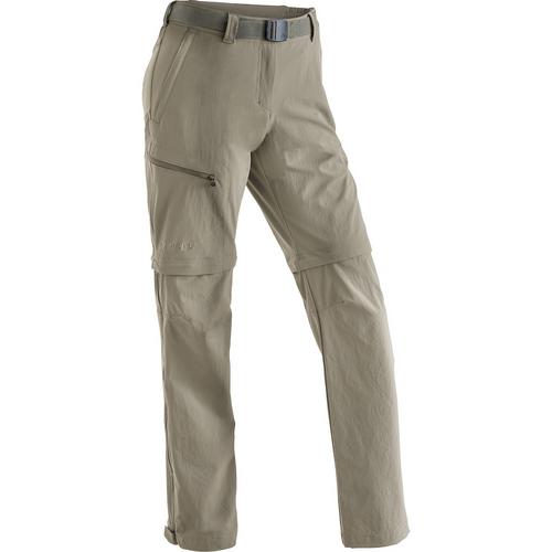 Rückansicht von Maier Sports Nata Funktionsshorts Damen Steingrau